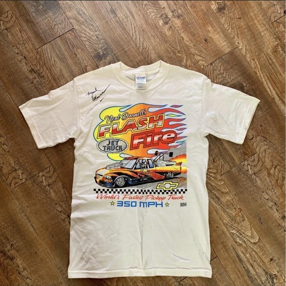 Neal Darnell's autographed race Truck Vintage tee T-shirt 90s